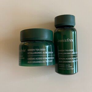 Innisfree Green Tea Hyaluronic Acid Serum / Face Cream New Travel Set